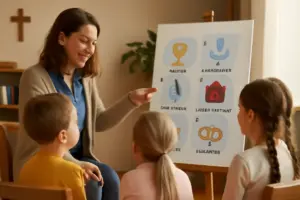 Come spiegare i sacramenti ai bambini? Il metodo che rende la catechesi indimenticabile